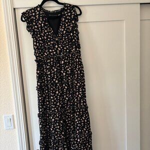 English Factory Maxi Floral Ruffle Dress, size XS